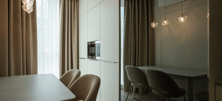 to the kitchen