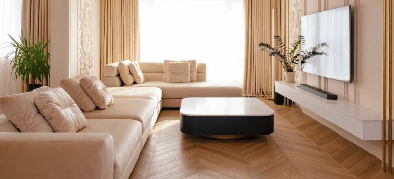 to the living room